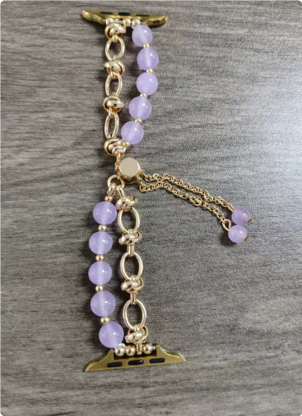 Stylish Watch Wristband Buckle Bead Ornament Strap
