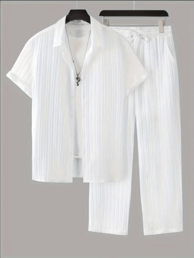 Striped Short-sleeved Shirt for Men - Summer Collection