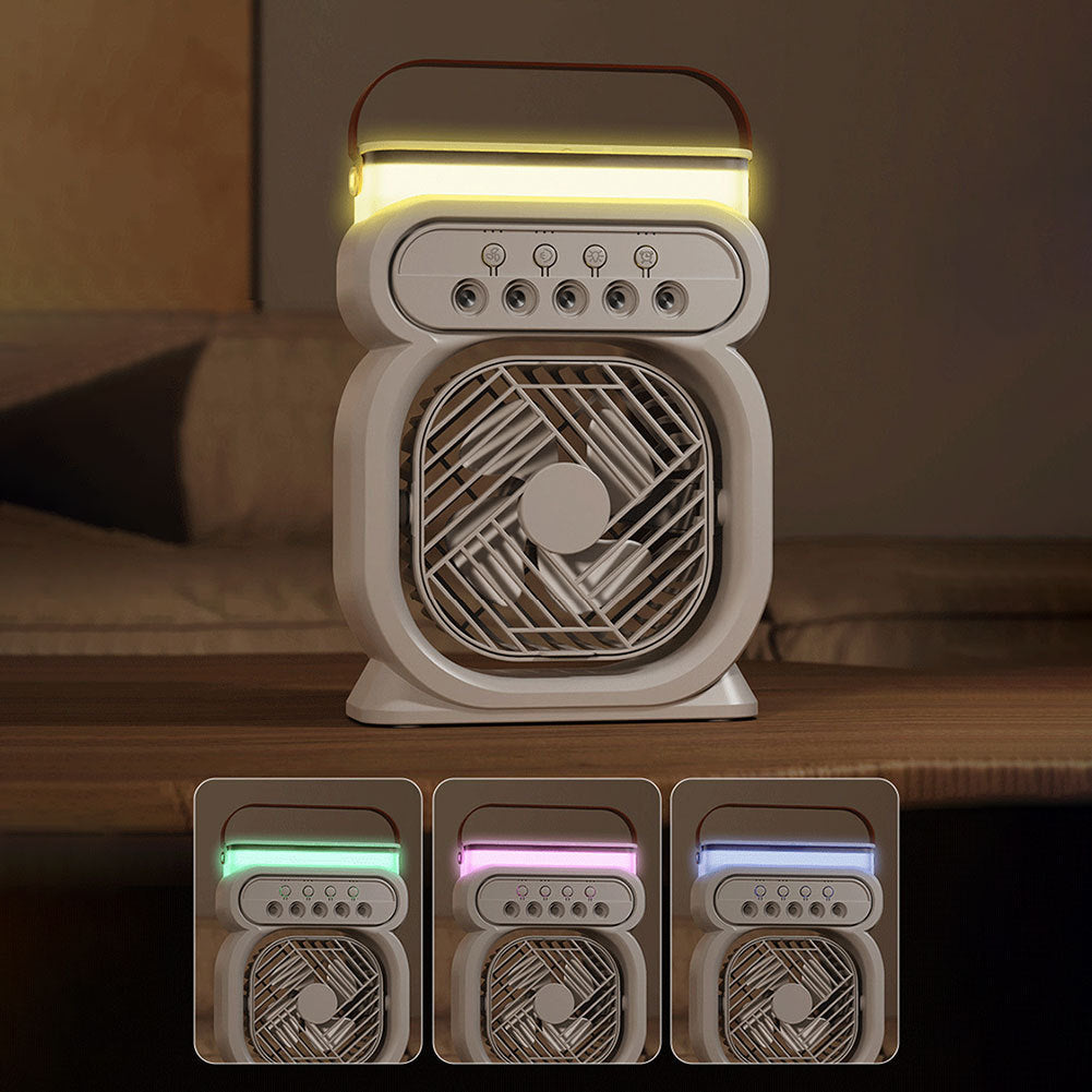 Portable Air Conditioner Evaporative Air Cooler LED Night Lights 3 Speeds Humidifier Fan For Home Office