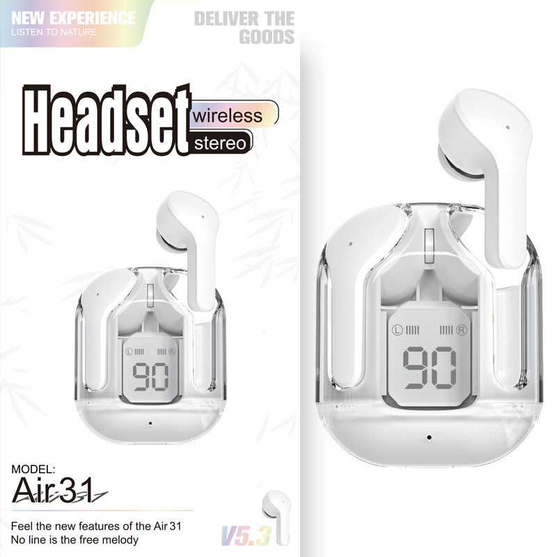 True Wireless Bluetooth Headset Digital Display ENC Noise Reduction - TechSavvy