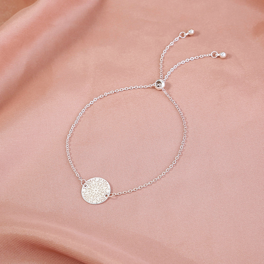 Glow in the Dark Textured Bracelet - Adjustable Silver Copper Jewelry