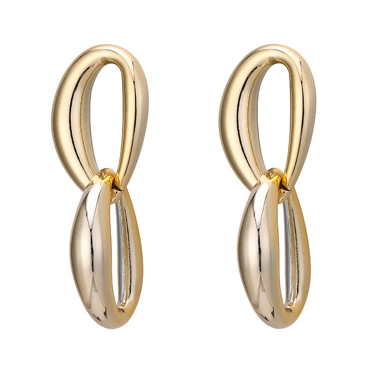 Exaggerated Temperament Gold Chain Earrings Alloy Earrings