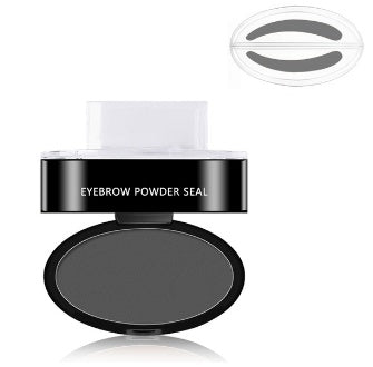 Professional Eyebrow Stamp Kit - Waterproof Powder with 3 Stencil Shapes (6g)