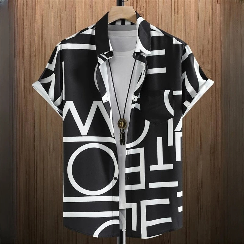 Men's 3D Digital Stitching Printing Shirt - Trendy & Stylish