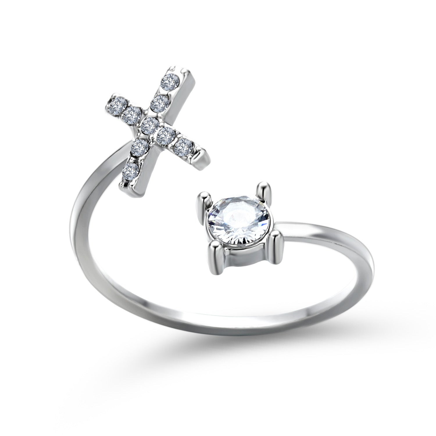 Initial Letter Ring - Personalized Adjustable Zircon Ring A-Z