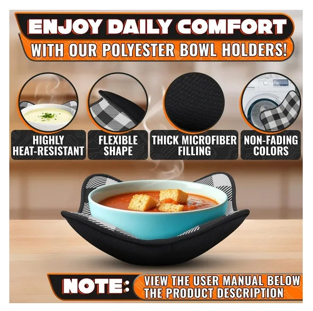 Microwave Bowl Holder Set - Kitchen Essentials for Home Cooking