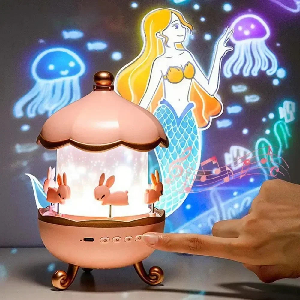 Night Light Projector Kids Nursery Children Room Space Rotation Rechargeable Led Night Lamp Birthday Christmas Gift