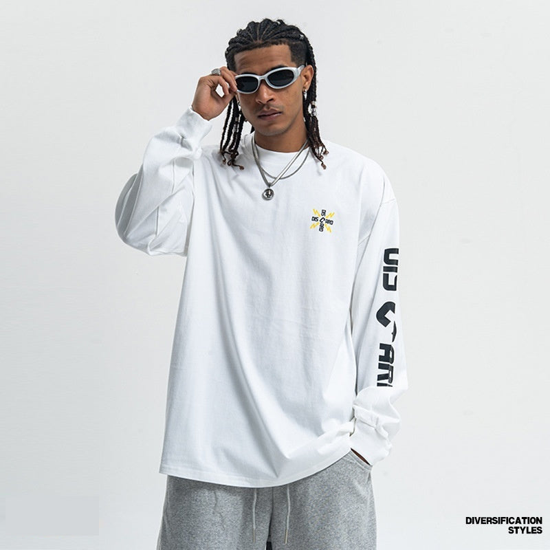 Letter Printed Long-sleeved T-shirt - Same Niche Design Top