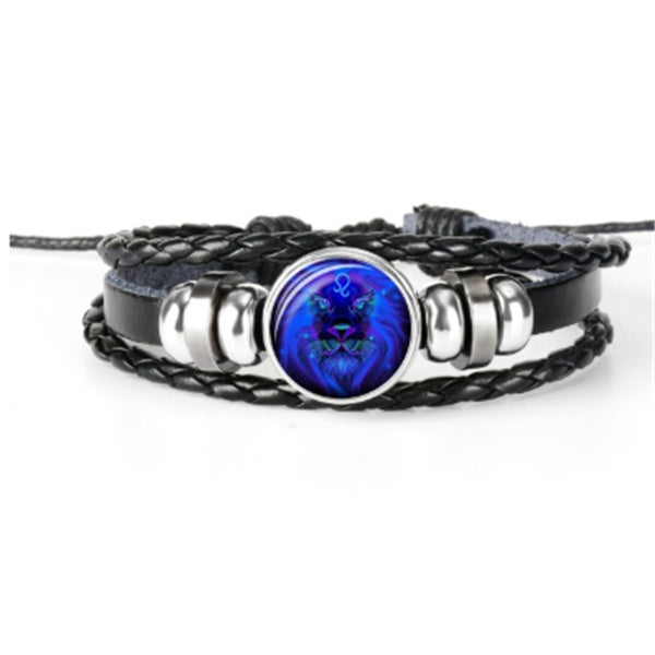 Zodiac Constellation Bracelet - Astrology Leather Bracelet for All Ages