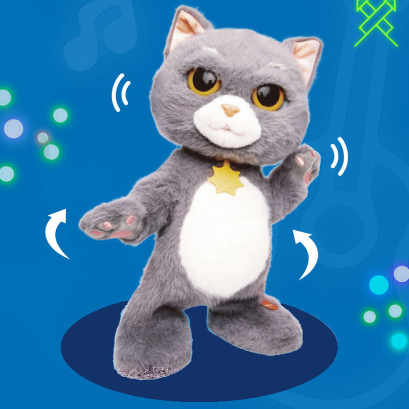Fun Nest Shake Meow Net Red Spot Cloth Cat Simulation Electric Plush Children&#039;s Baby Toy Net Celebrity Fun Nest Spot Cloth Cat