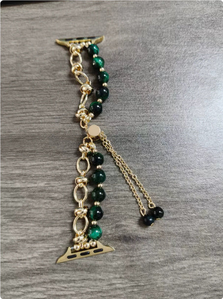 Stylish Watch Wristband Buckle Bead Ornament Strap