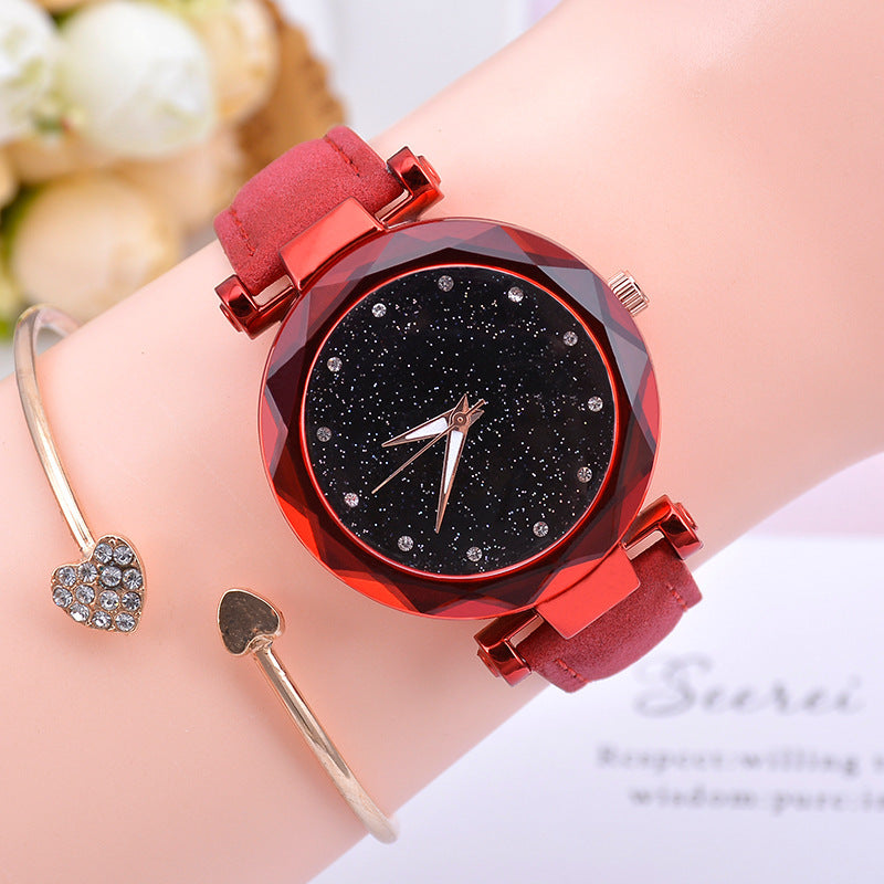 Women's Starry Sky Luminous Watch - Elegant Quartz