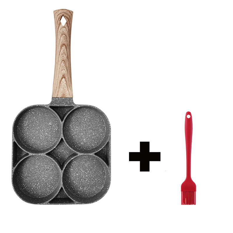Non-Stick 4 Hole Frying Pan - Perfect for Breakfast, Burgers, Eggs, and Pancakes