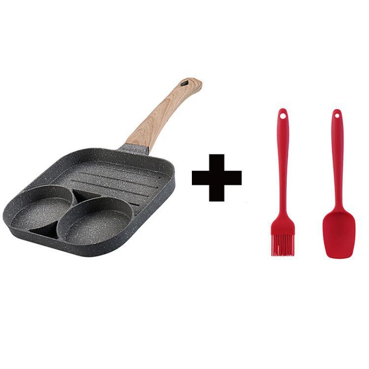 Non-Stick 4 Hole Frying Pan - Perfect for Breakfast, Burgers, Eggs, and Pancakes