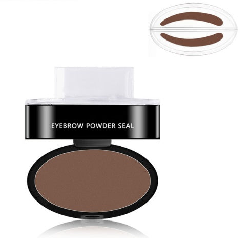 Professional Eyebrow Stamp Kit - Waterproof Powder with 3 Stencil Shapes (6g)
