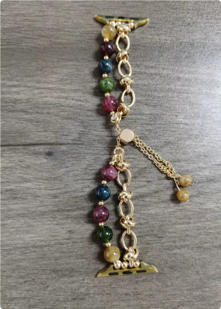 Stylish Watch Wristband Buckle Bead Ornament Strap