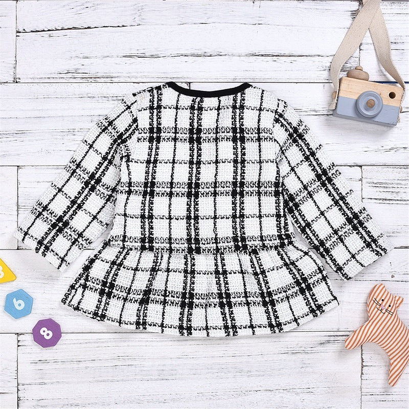Girls Plaid Dress Set - Stylish & Comfortable