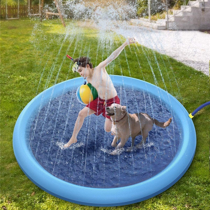 Non-Slip Splash Pad for Kids & Pets - Summer Fun in Your Backyard!
