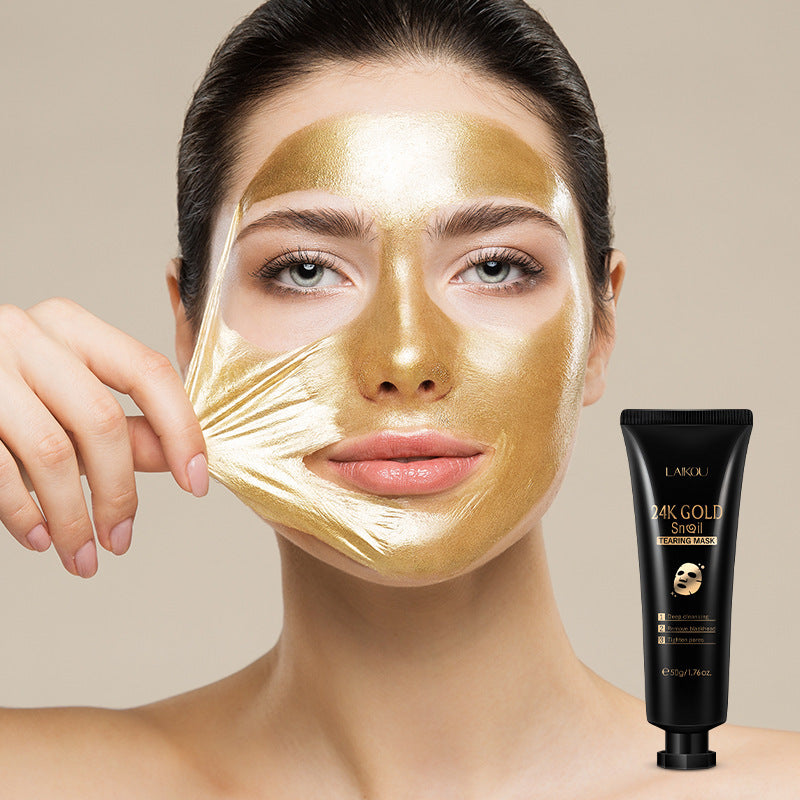 Gold Foil Snail Tear-Off Mask - Hydrating Facial Mask