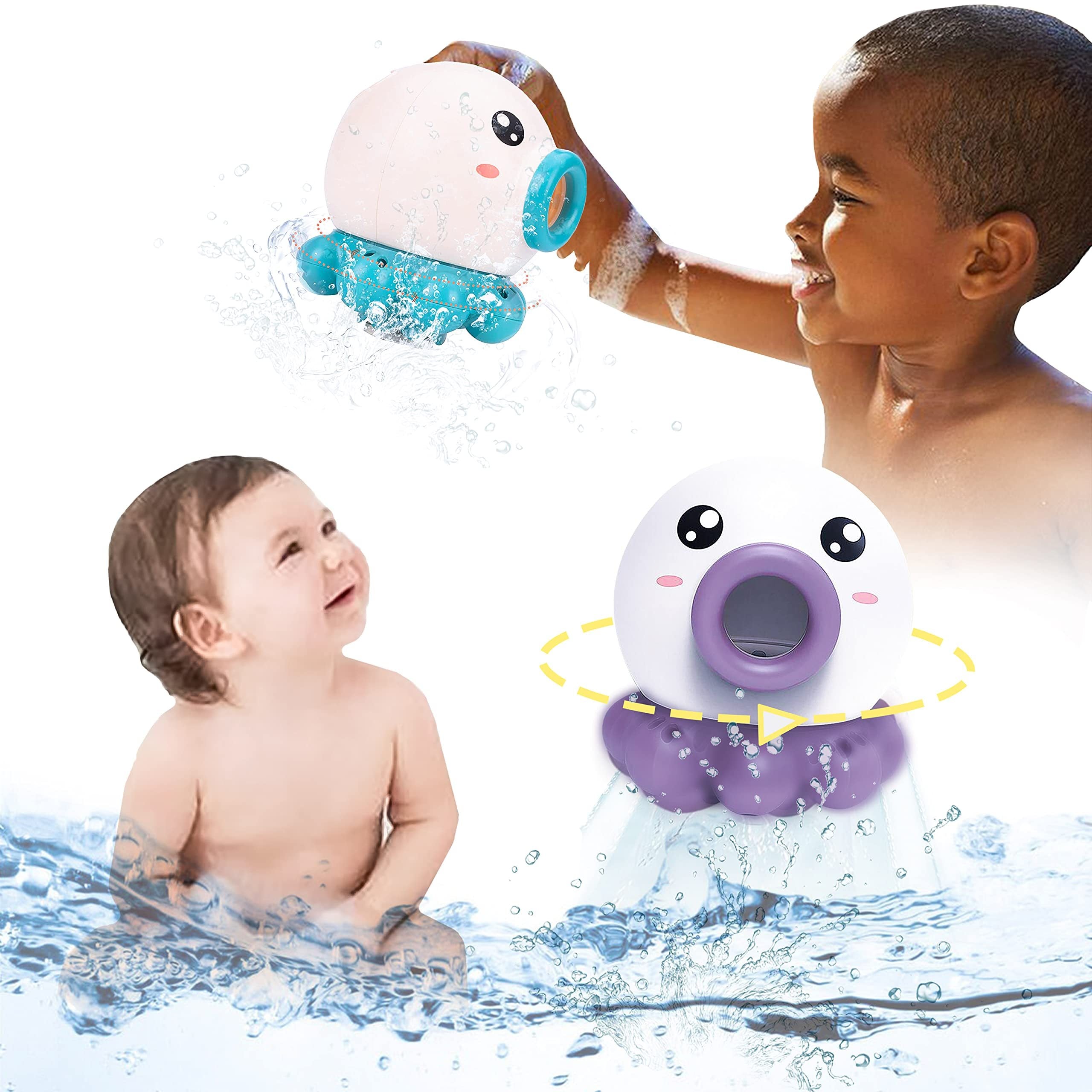 Octopus Fountain Bath Toy - Water Spray & Rotating Shower - Summer Fun for Kids