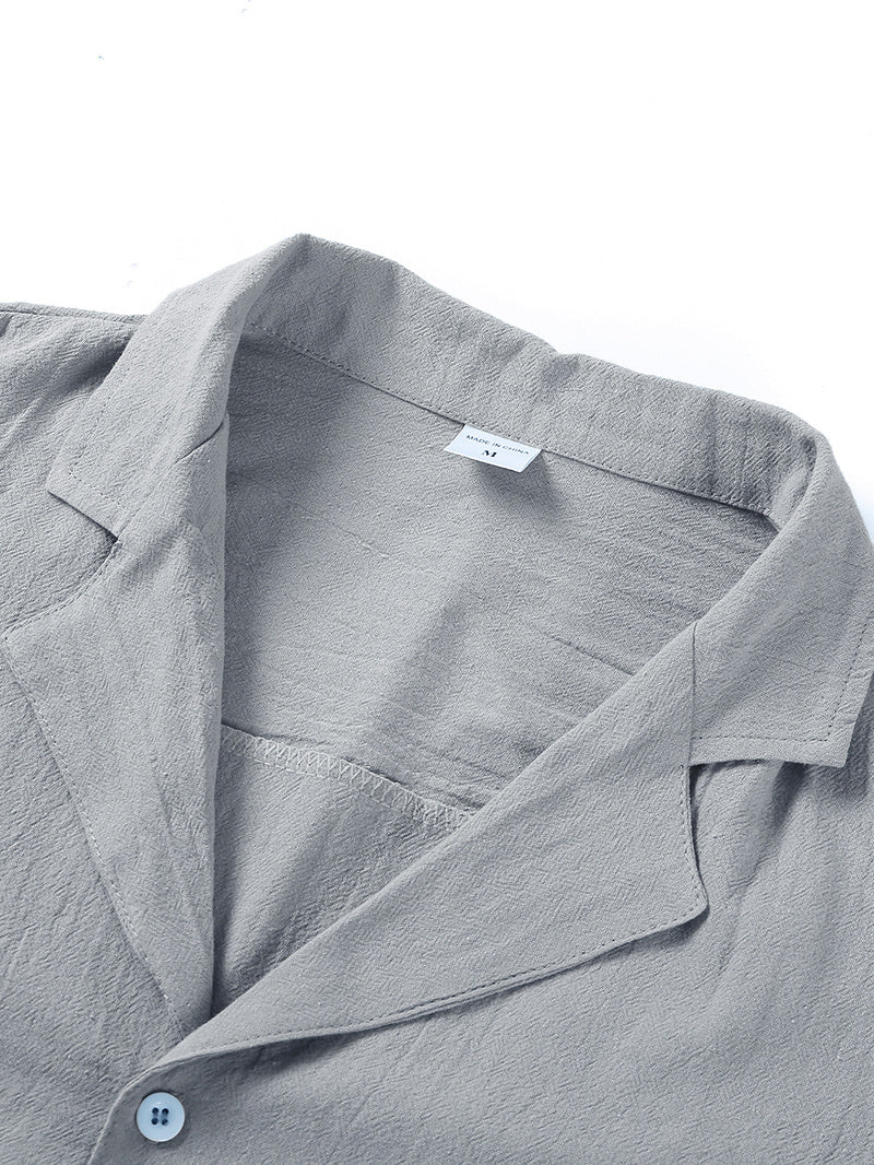 Men's Casual Button Down Shirt - Short Sleeve Beach Shirt for Summer