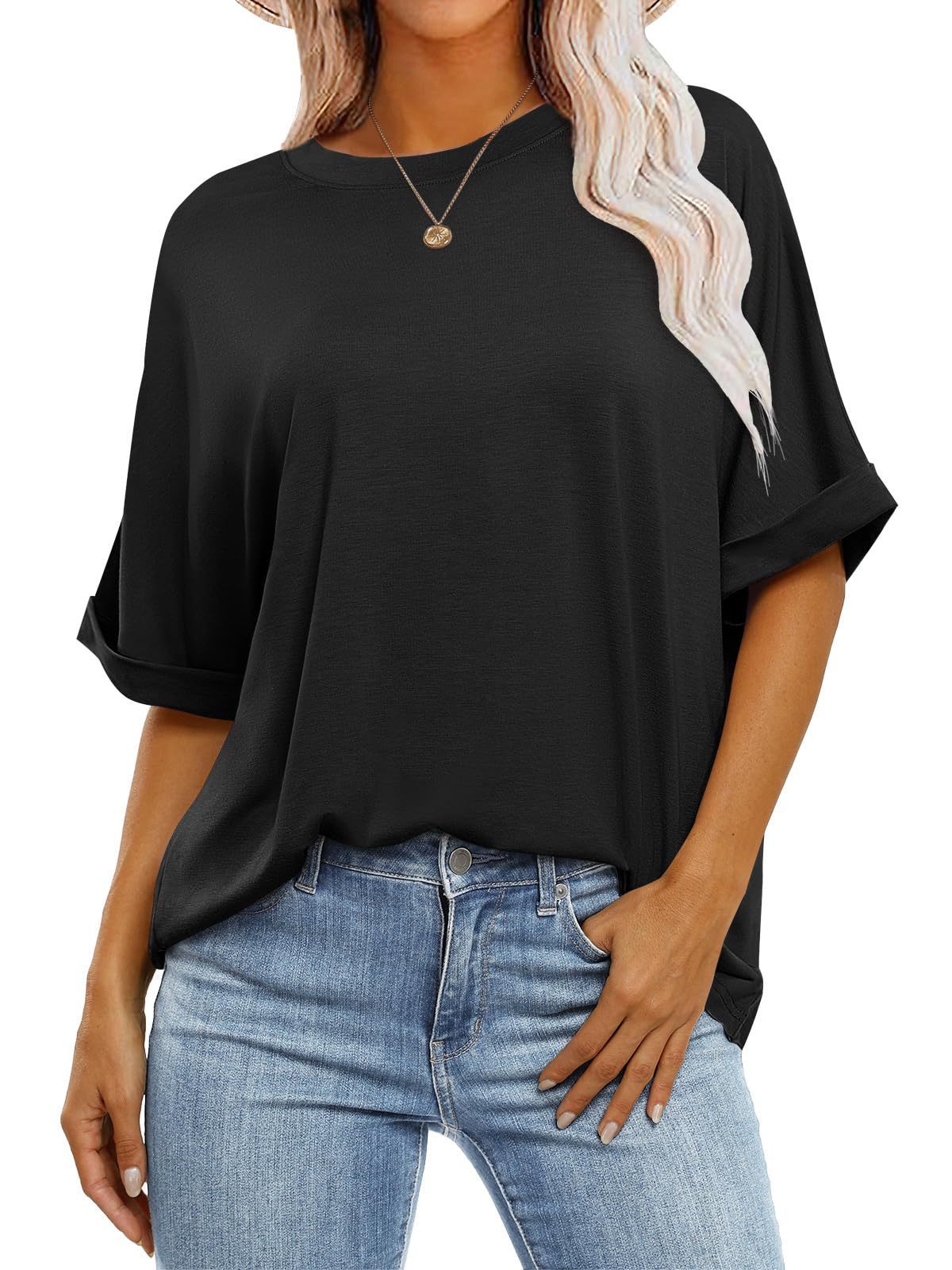 Women's Pullover Top Loose Short Sleeve - Summer Collection