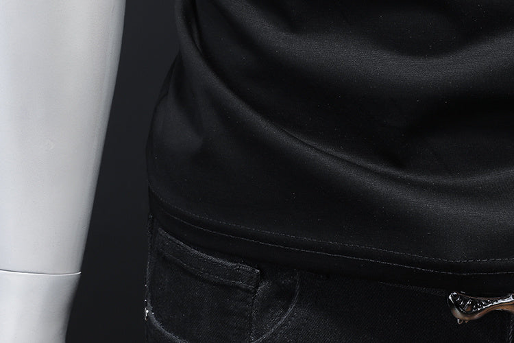 Men's Summer Jade Silk Handsome Bottoming Shirt