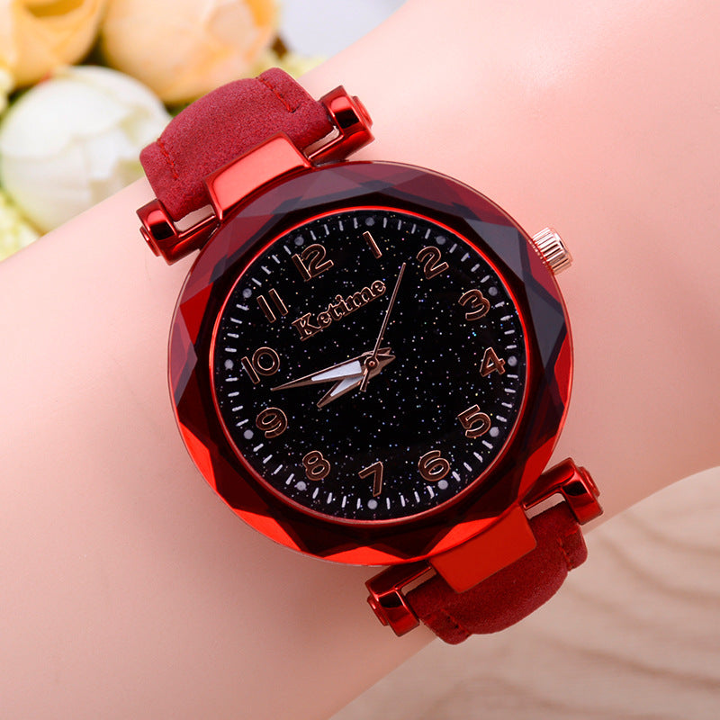 Women's Starry Sky Luminous Watch - Elegant Quartz