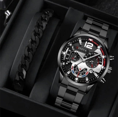 Men's Business Watch & Bracelet Set - Valentine's Gift