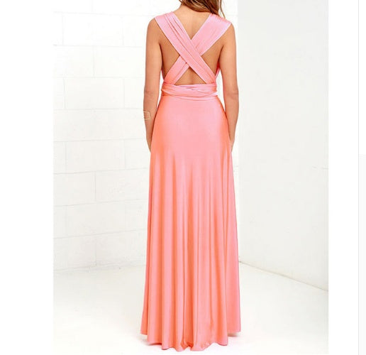 Women's Sexy Long Party Dress - Club Floor-Length Summer Backless Bandage Maxi Dress