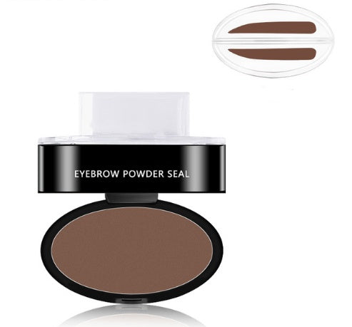 Professional Eyebrow Stamp Kit - Waterproof Powder with 3 Stencil Shapes (6g)