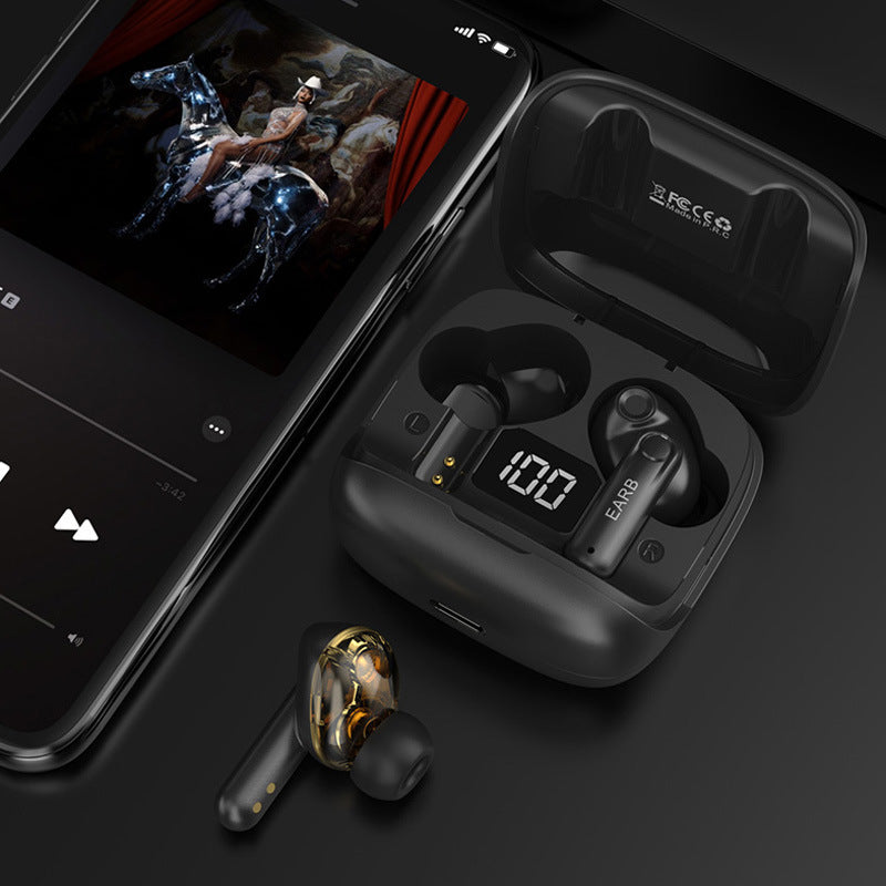 True Wireless Bluetooth Headset Digital Display ENC Noise Reduction - TechSavvy