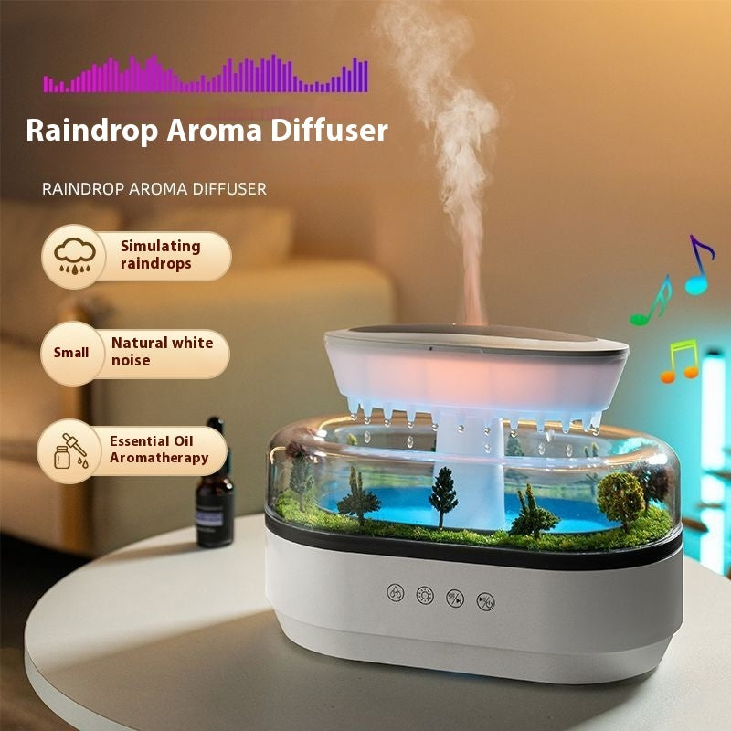 Mini Aroma Diffuser & Humidifier - Portable Raindrop Design