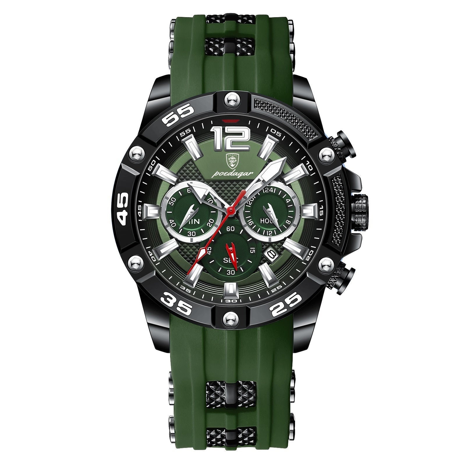 Multifunctional Men's Silicone Watch - Casual Quartz