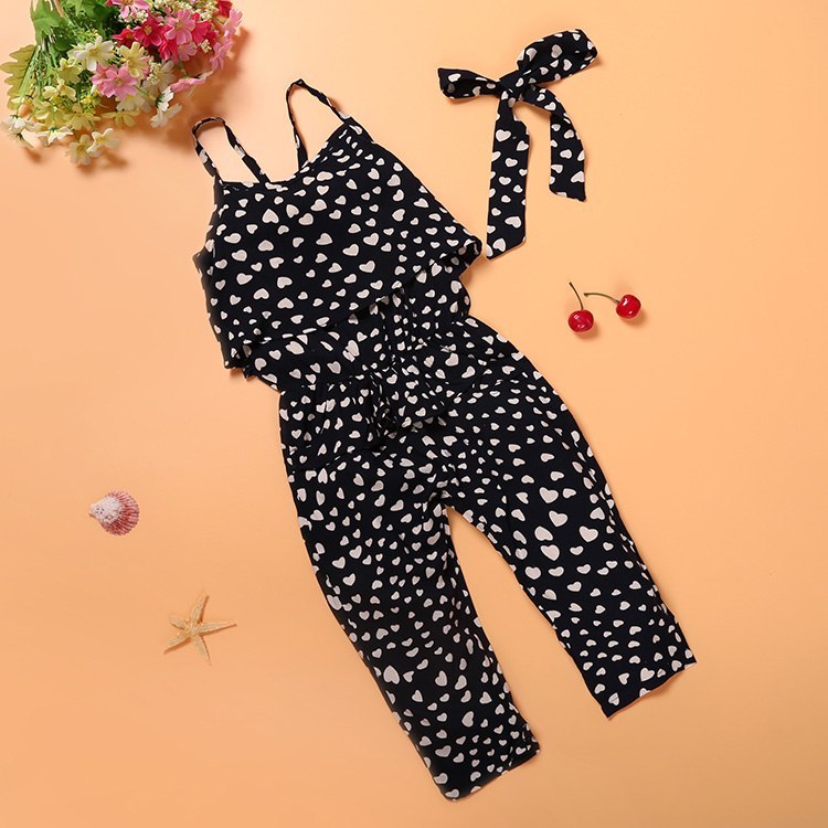 Girls Summer Polka Dot Jumpsuit - Stylish & Comfortable