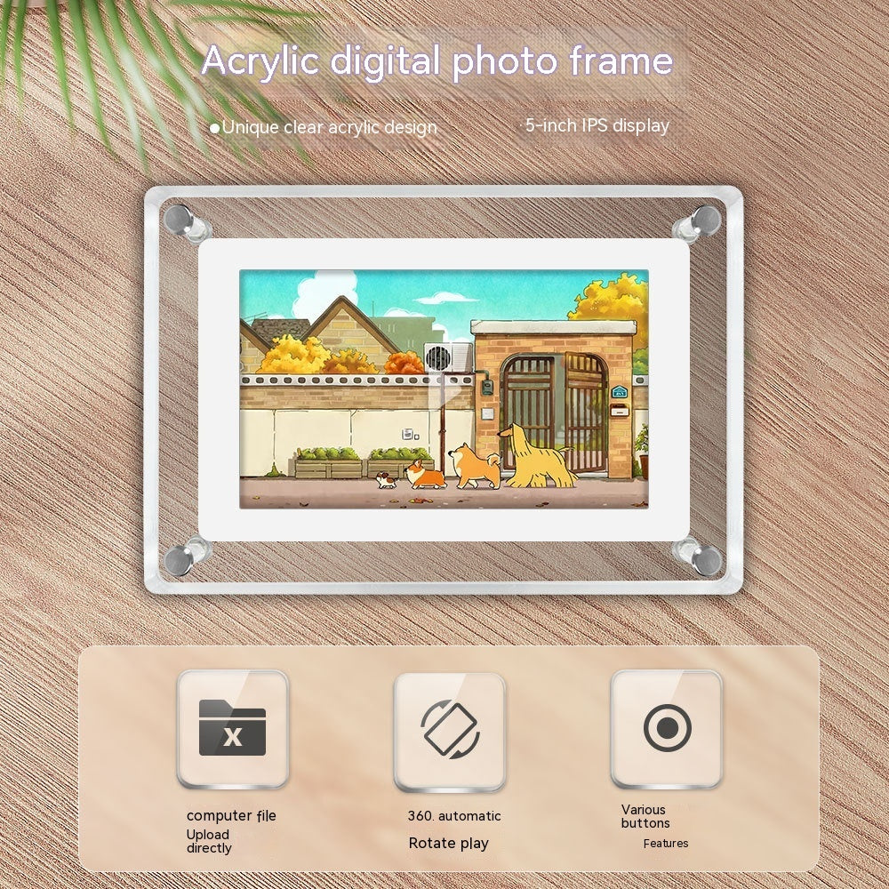 Transparent Fashion Digital Electronic Photo Album Video Advisement Player Business Gift Photo Frame
