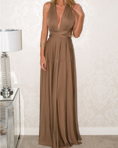Women's Sexy Long Party Dress - Club Floor-Length Summer Backless Bandage Maxi Dress