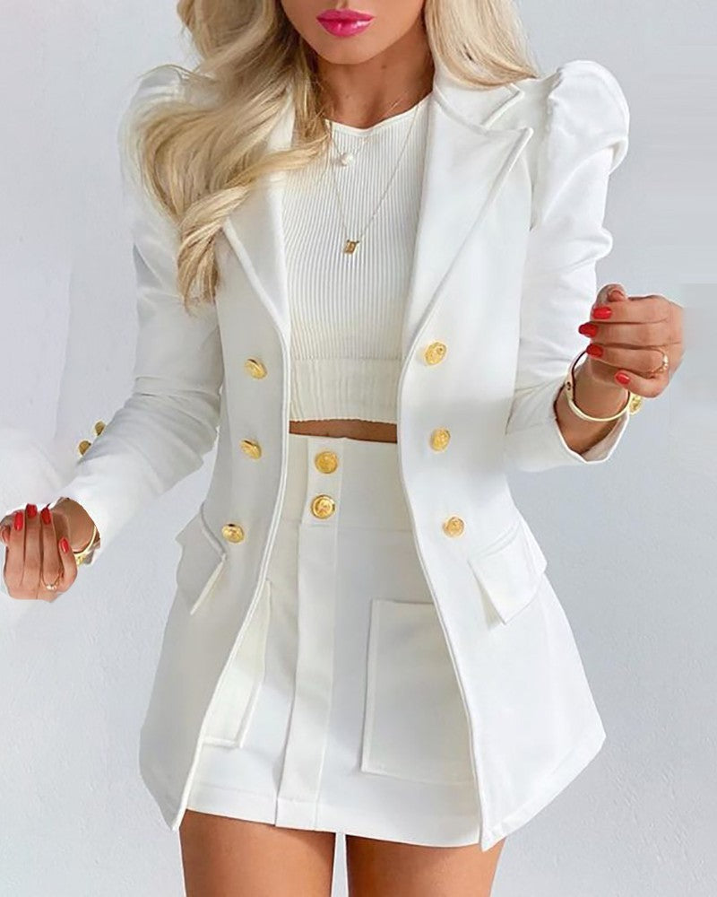 Stylish Solid Color Casual Suits for Women