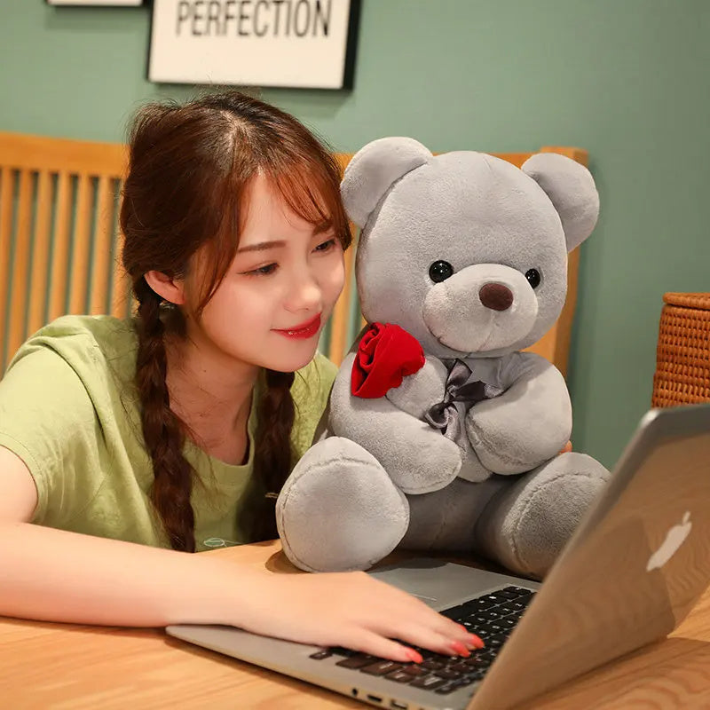 Teddy Bear Plush Pillow - Soft, Cuddly, and Perfect for Hugs
