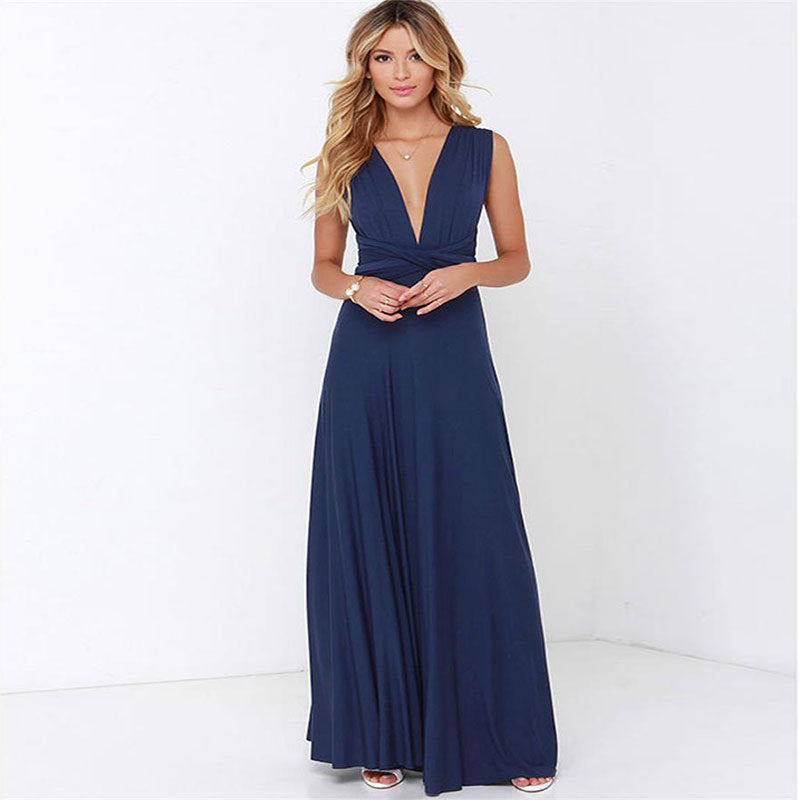 Women's Sexy Long Party Dress - Club Floor-Length Summer Backless Bandage Maxi Dress