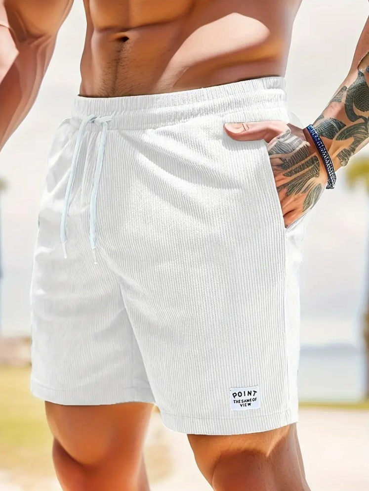Men's Summer Corduroy Drawstring Shorts