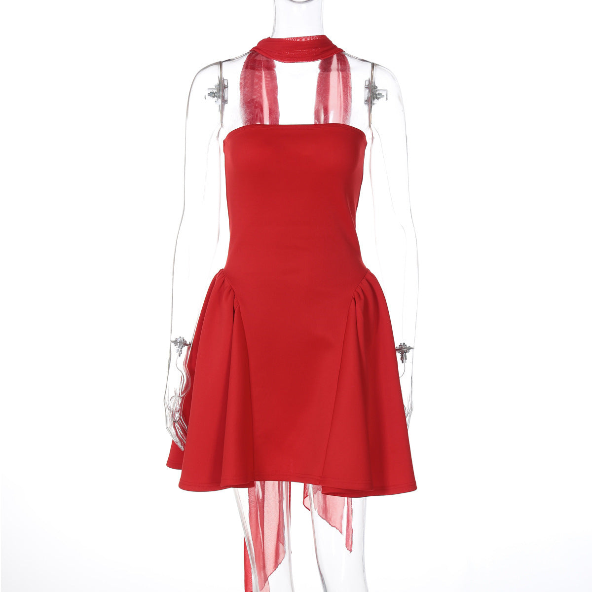 Sexy Tube Top Dress - Back Zipper Design - Short Dress for Party - Clothing for Women