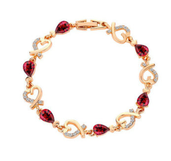 Rhinestone Love Bracelet - Valentine's Day Heart Jewelry Gift