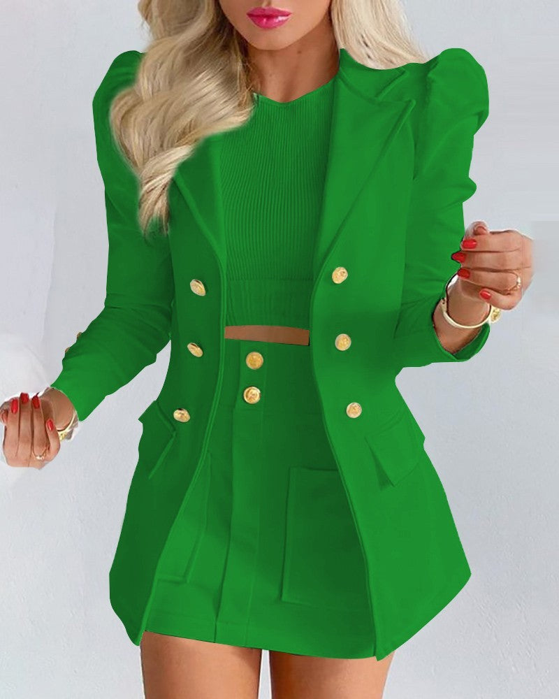 Stylish Solid Color Casual Suits for Women