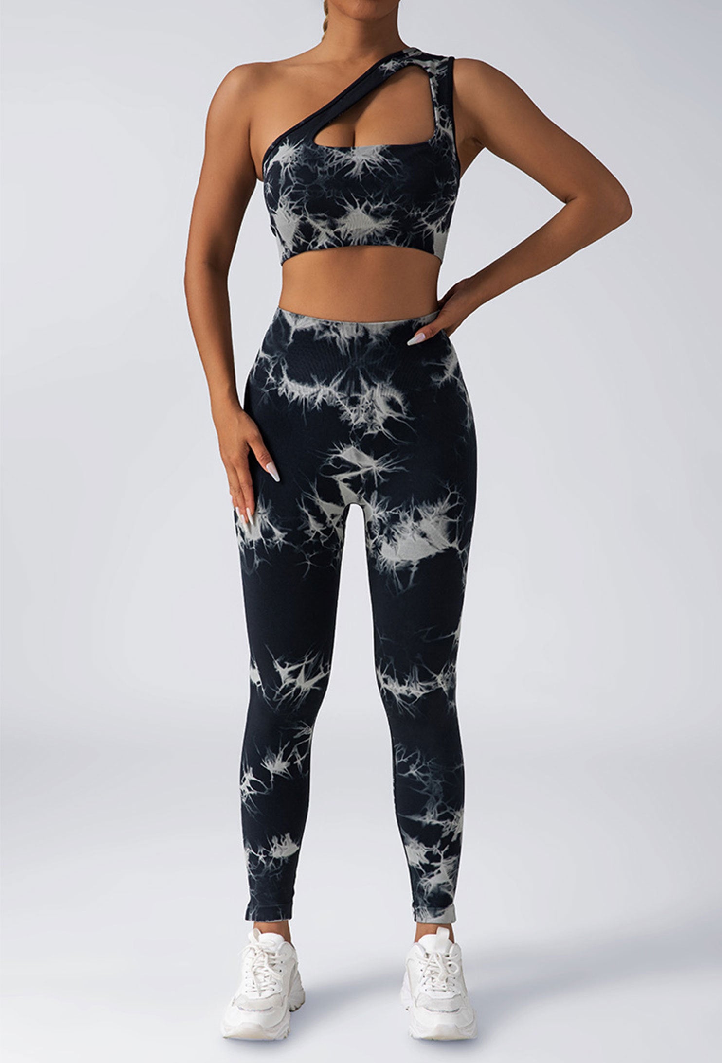 Women's Workout Leggings - High Waisted, Tie Dye, Compression Tights