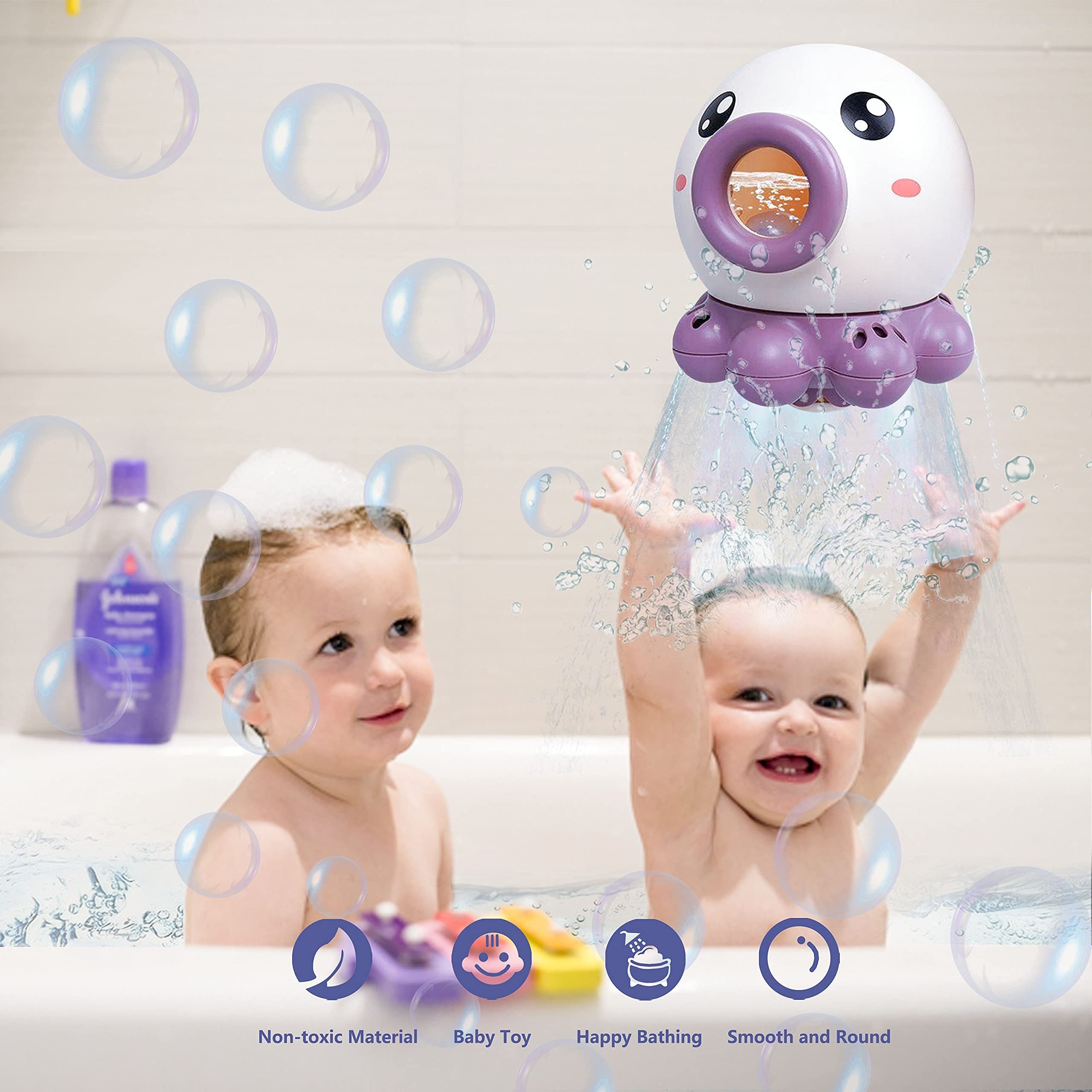 Octopus Fountain Bath Toy - Water Spray & Rotating Shower - Summer Fun for Kids