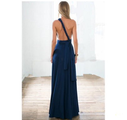Women's Sexy Long Party Dress - Club Floor-Length Summer Backless Bandage Maxi Dress
