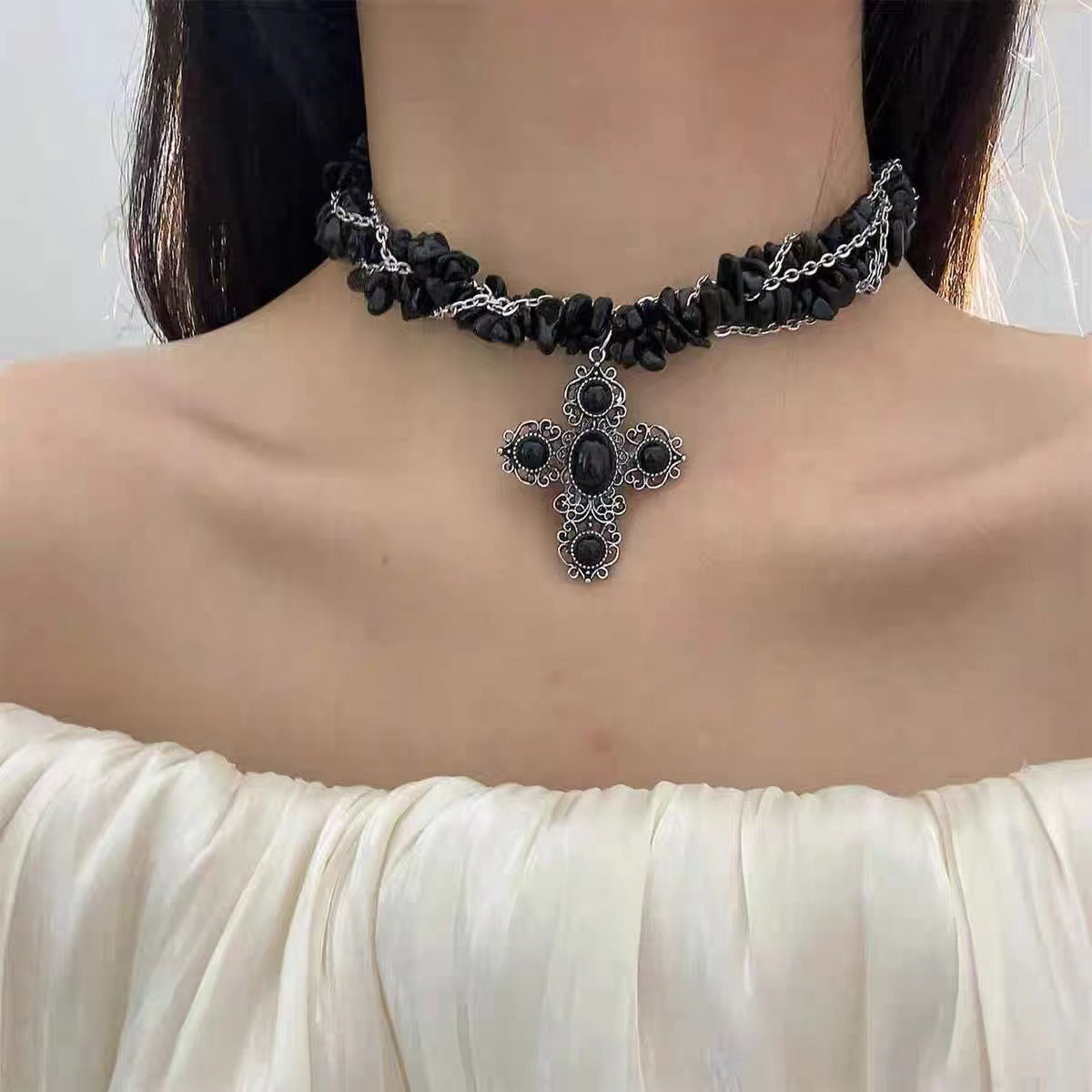 European And American Leather Collar With Rivets