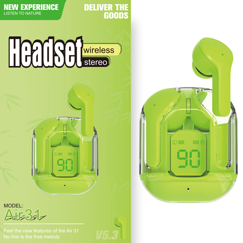 True Wireless Bluetooth Headset Digital Display ENC Noise Reduction - TechSavvy