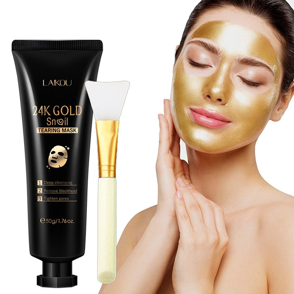 Gold Foil Snail Tear-Off Mask - Hydrating Facial Mask